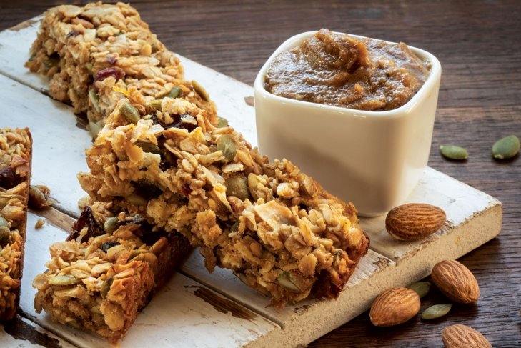 Cardamom, Almond, and Pumpkin Seed Butter / Cranberry and Pumpkin Seed Bars